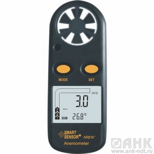 Цифровой портативный анемометр AR816+