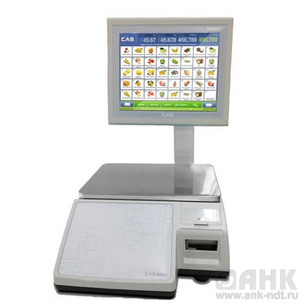 Весы самообслуживания с сенсорным дисплеем, с печатью этикеток CAS CL7000-30S
