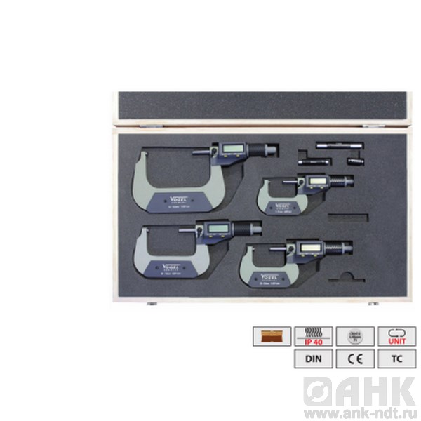 Наборы цифровых микрометров Vogel с IP40